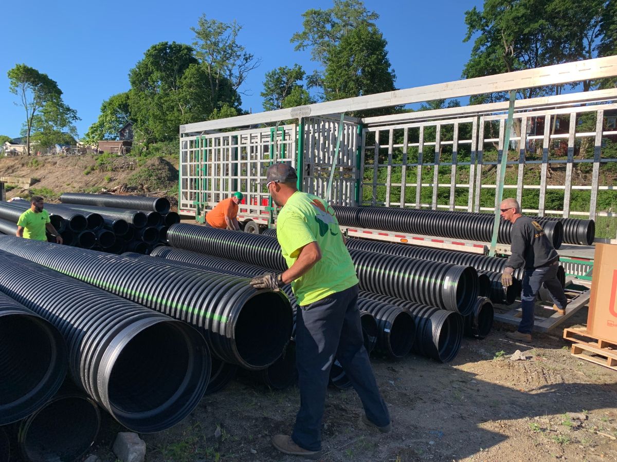 Drainage System Install by Brennan Construction Inc